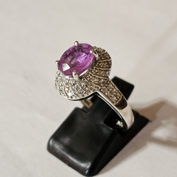 Genuine IIakaka Pink Sapphire 💗 Zircon 💍 Size 8! New - Picture 3 of 6